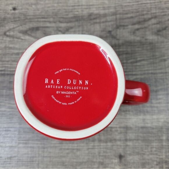 Rae Dunn Artisan Collection Farmhouse Red Santa's Helper Christmas Mug - Picture 6 of 6